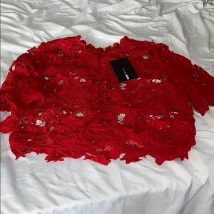Red lace Fashion Nova top